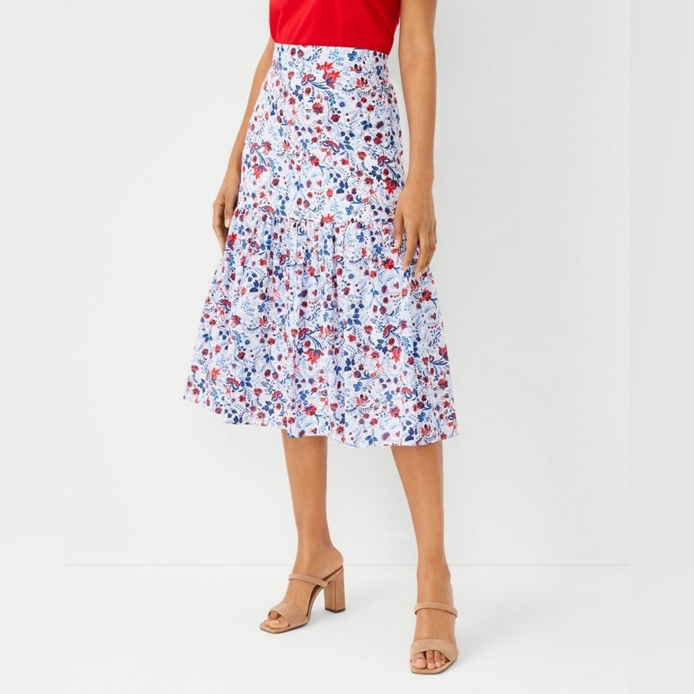 Ann Taylor Floral‎ Tiered Maxi Skirt
